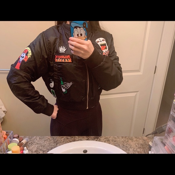 Lazy Oaf Bomber Jacket cropped - Picture 1 of 4